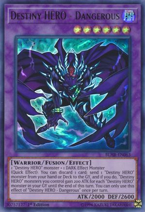 Destiny Hero - Dangerous [BLHR-EN063] Ultra Rare - Yu-Gi-Oh! - Card Brawlers | Quebec | Canada |
