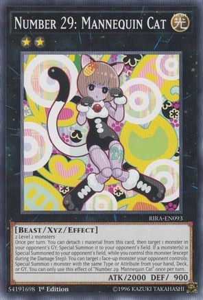 Number 29: Mannequin Cat [RIRA-EN093] Common - Yu-Gi-Oh! - Card Brawlers | Quebec | Canada |