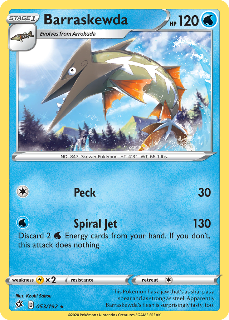 Barraskewda (053/192) [Sword & Shield: Rebel Clash] - Pokémon - Card Brawlers | Quebec | Canada |