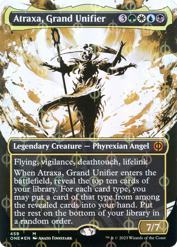Atraxa, Grand Unifier (Borderless Ichor Step-and-Compleat Foil) [Phyrexia: All Will Be One] - Magic: The Gathering - Card Brawlers | Quebec | Canada |