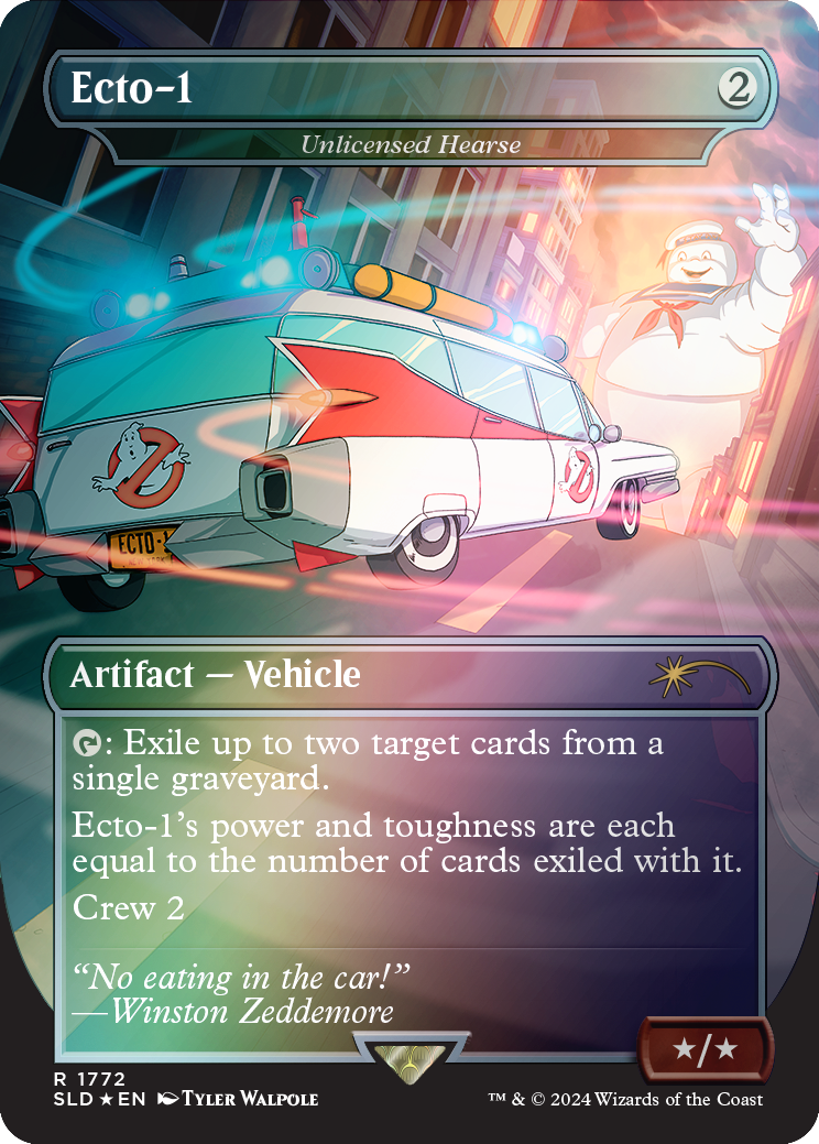 Ecto-1 - Unlicensed Hearse (Rainbow Foil) [Secret Lair Drop Series] - Magic: The Gathering - Card Brawlers | Quebec | Canada |