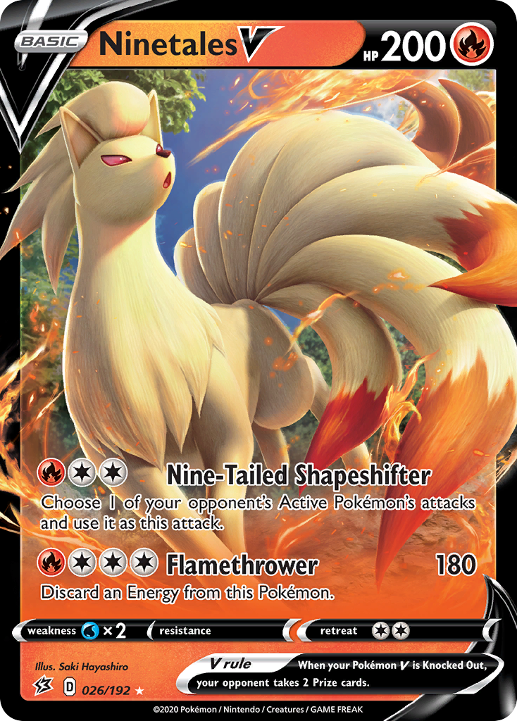 Ninetales V (026/192) [Sword & Shield: Rebel Clash] - Pokémon - Card Brawlers | Quebec | Canada |