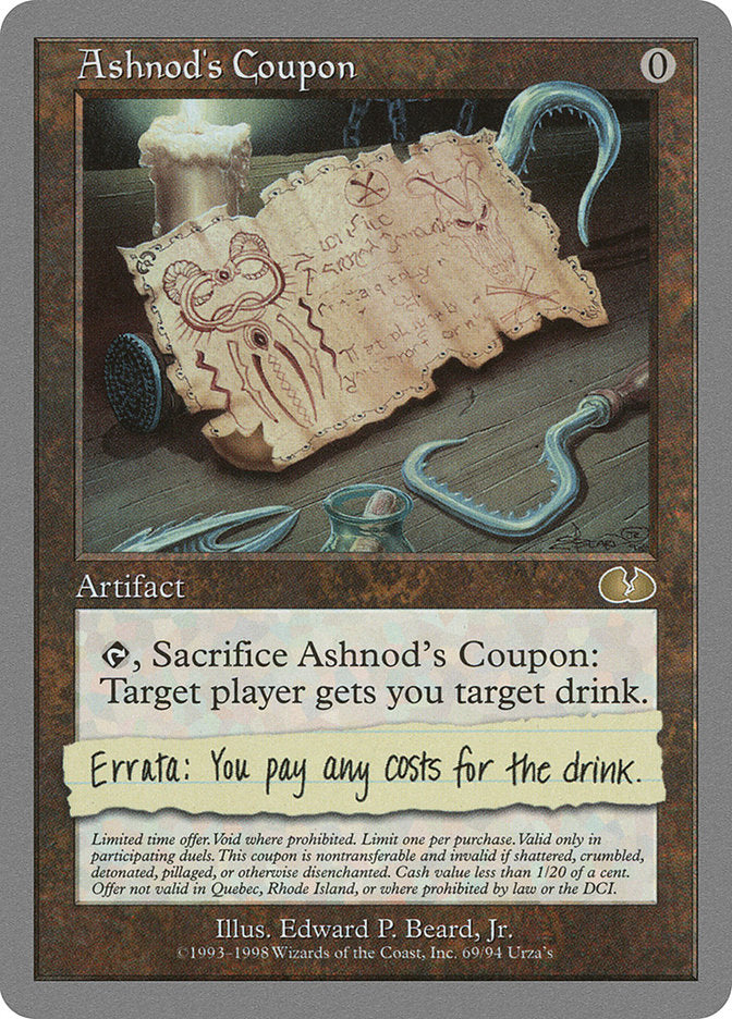 Ashnod's Coupon [Unglued] - Magic: The Gathering - Card Brawlers | Quebec | Canada |