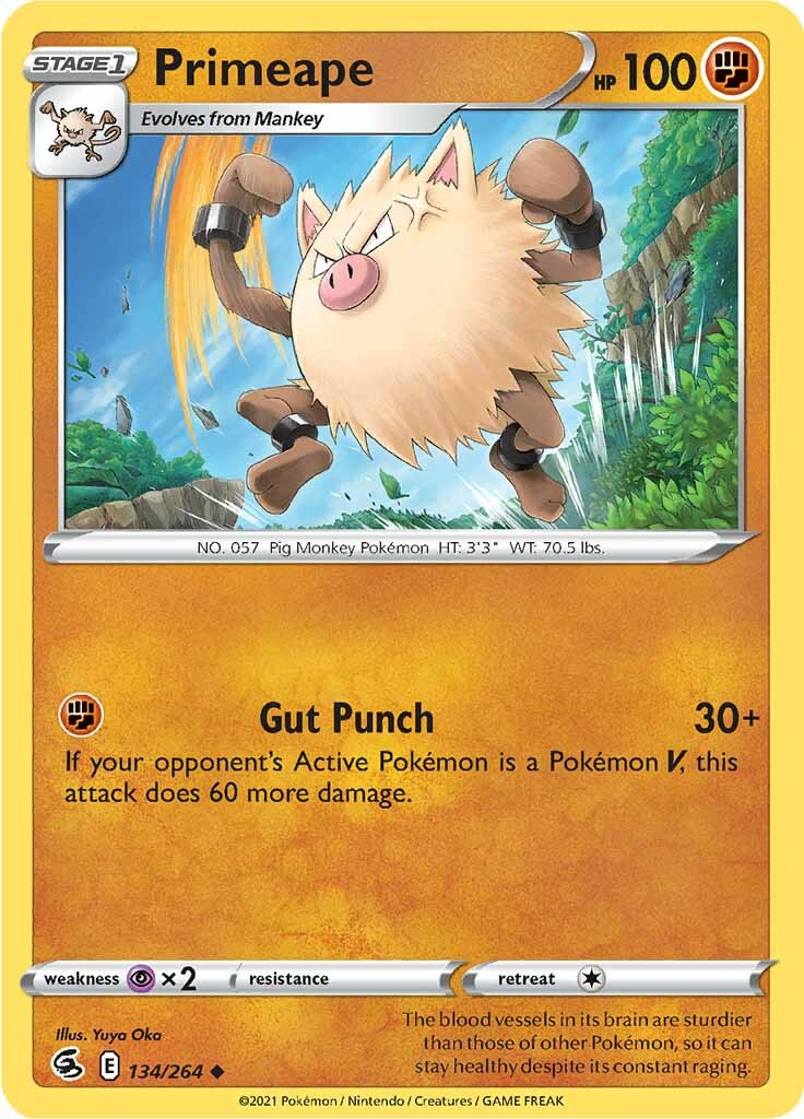 Primeape (134/264) [Sword & Shield: Fusion Strike] - Pokémon - Card Brawlers | Quebec | Canada |