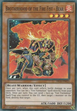 Brotherhood of the Fire Fist - Bear [FIGA-EN023] Super Rare - Yu-Gi-Oh! - Card Brawlers | Quebec | Canada |