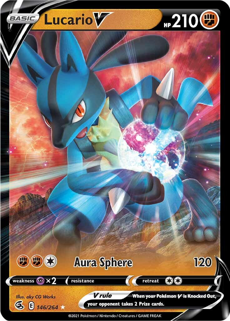 Lucario V (146/264) (Jumbo Card) [Sword & Shield: Fusion Strike] - Pokémon - Card Brawlers | Quebec | Canada |