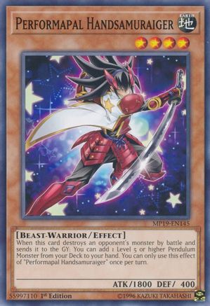 Performapal Handsamuraiger [MP19-EN145] Common - Yu-Gi-Oh! - Card Brawlers | Quebec | Canada |