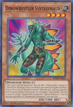 Dinowrestler Systegosaur [MP19-EN159] Common - Yu-Gi-Oh! - Card Brawlers | Quebec | Canada |