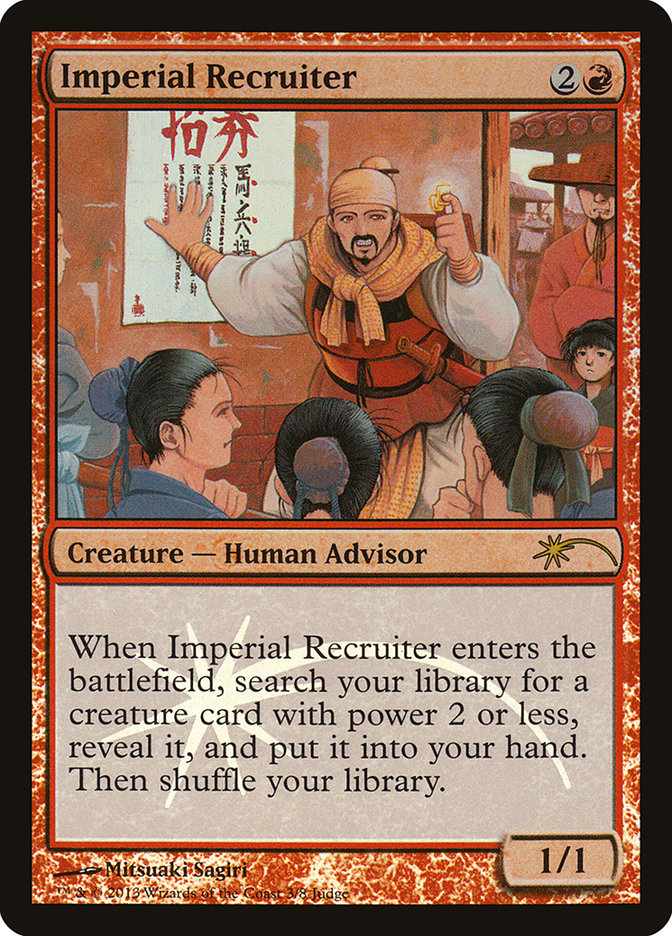 Imperial Recruiter [Judge Gift Cards 2013] - Magic: The Gathering - Card Brawlers | Quebec | Canada |