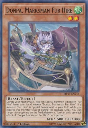 Donpa, Marksman Fur Hire [MP19-EN244] Common - Yu-Gi-Oh! - Card Brawlers | Quebec | Canada |