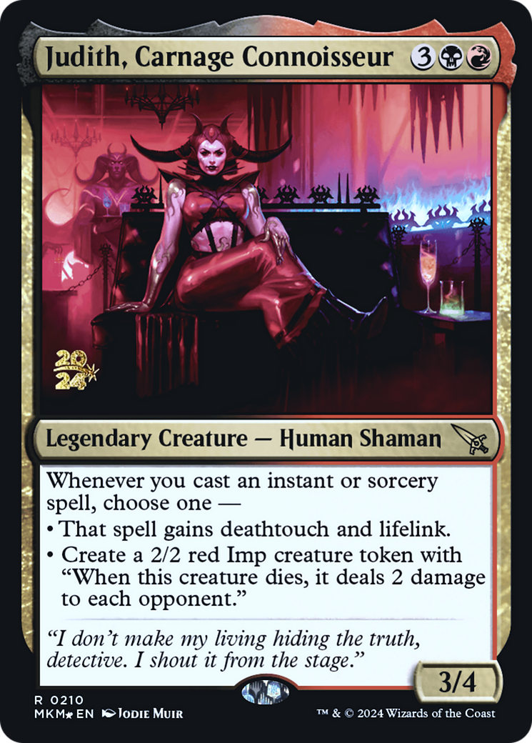 Judith, Carnage Connoisseur [Murders at Karlov Manor Prerelease Promos] - Magic: The Gathering - Card Brawlers | Quebec | Canada |