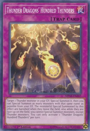 Thunder Dragons' Hundred Thunders [MP19-EN207] Common - Yu-Gi-Oh! - Card Brawlers | Quebec | Canada |