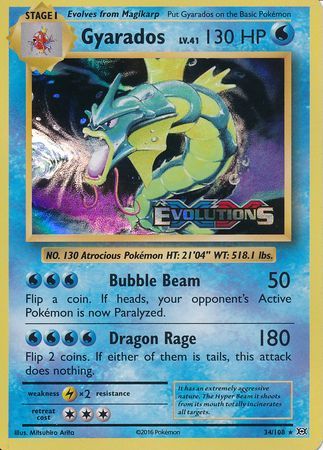Gyarados (34/108) (XY Evolutions Prerelease) [XY: Black Star Promos] - Pokémon - Card Brawlers | Quebec | Canada |
