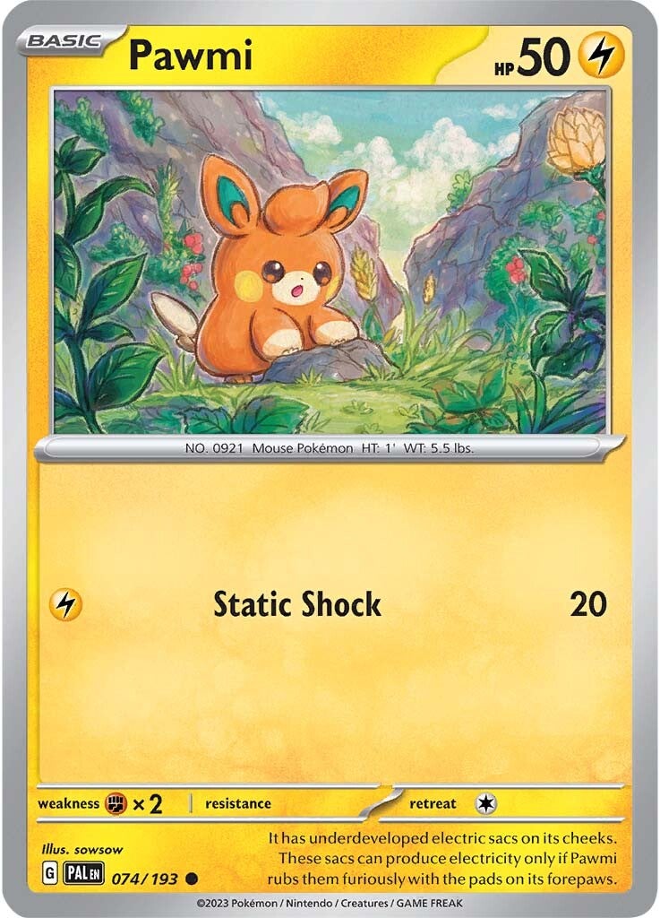 Pawmi (074/193) [Scarlet & Violet: Paldea Evolved] - Pokémon - Card Brawlers | Quebec | Canada |