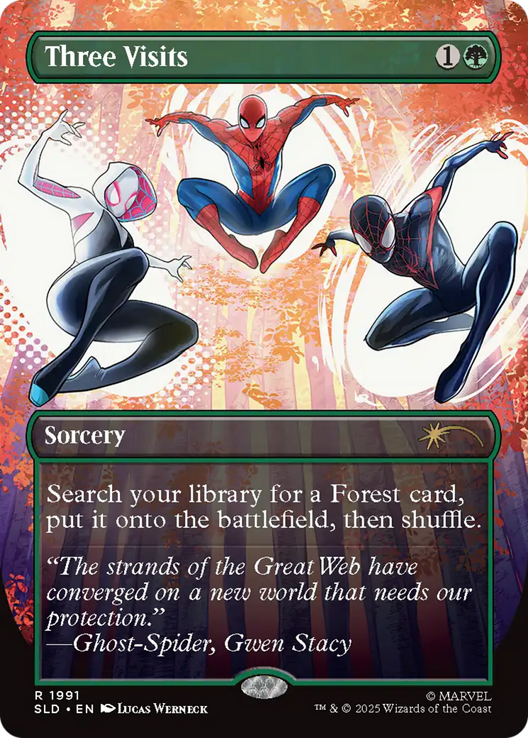Three Visits (Rainbow Foil) [Secret Lair Drop Series] - Magic: The Gathering - Card Brawlers | Quebec | Canada |