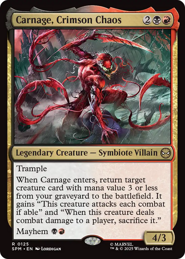 Carnage, Crimson Chaos [Marvel's Spider-Man] - Magic: The Gathering - Card Brawlers | Quebec | Canada |
