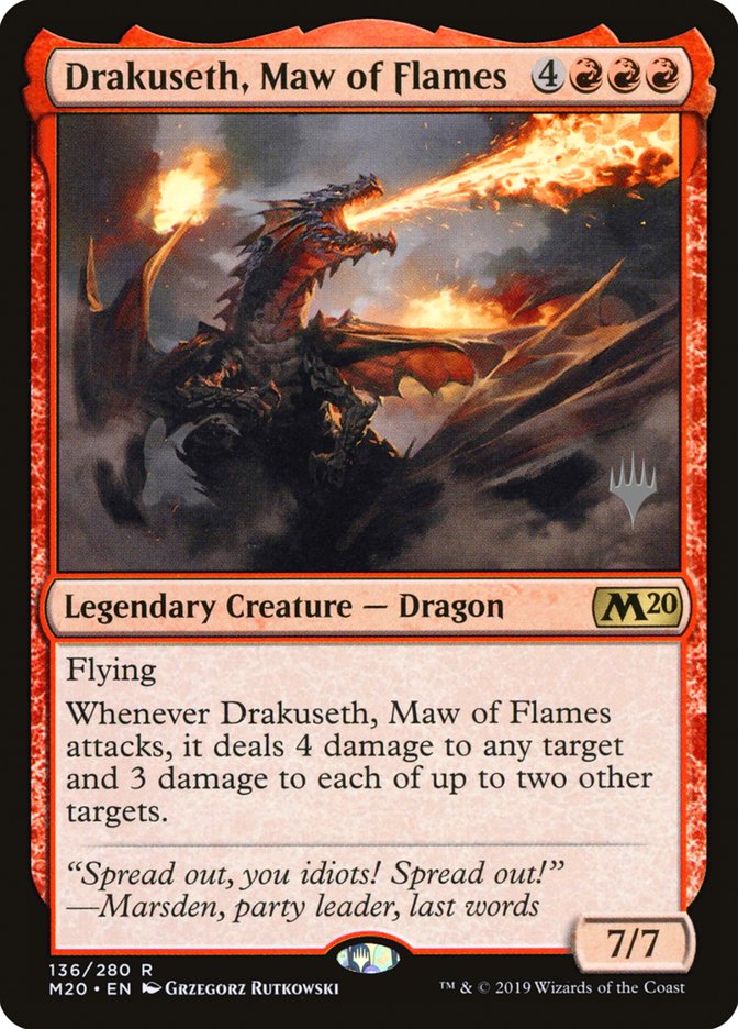 Drakuseth, Maw of Flames (Promo Pack) [Core Set 2020 Promos] - Magic: The Gathering - Card Brawlers | Quebec | Canada |
