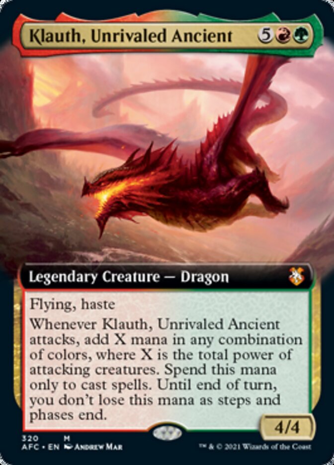 Klauth, Unrivaled Ancient (Extended Art) [Dungeons & Dragons: Adventures in the Forgotten Realms Commander] - Magic: The Gathering - Card Brawlers | Quebec | Canada |