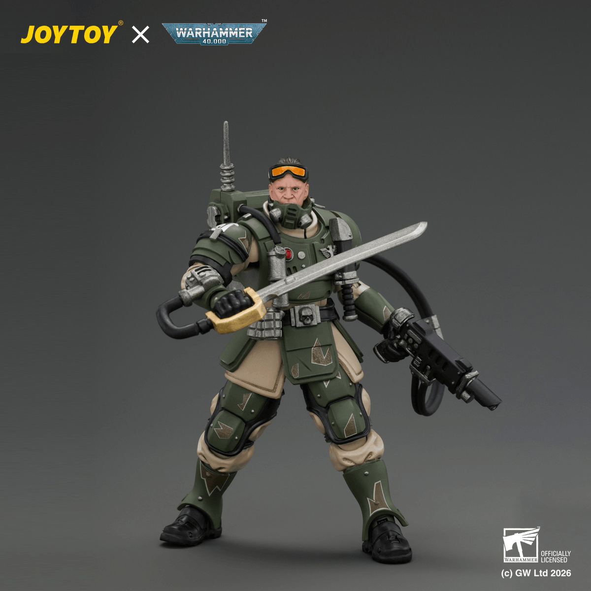 JOYTOY - Warhammer 40k - Astra Militarum - Kasrkin 7 with Hot-shot Laspistol and Power Sword - (PREORDER) October 30, 2026
