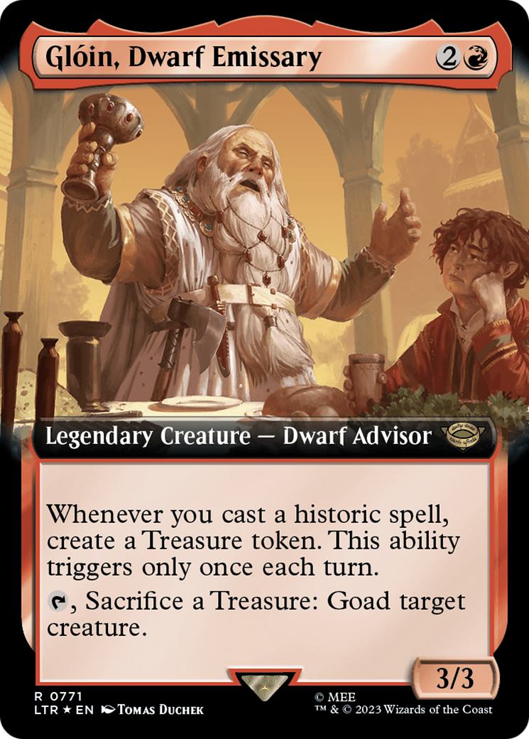 Gloin, Dwarf Emissary (Extended Art) (Surge Foil) [The Lord of the Rings: Tales of Middle-Earth] - Magic: The Gathering - Card Brawlers | Quebec | Canada |