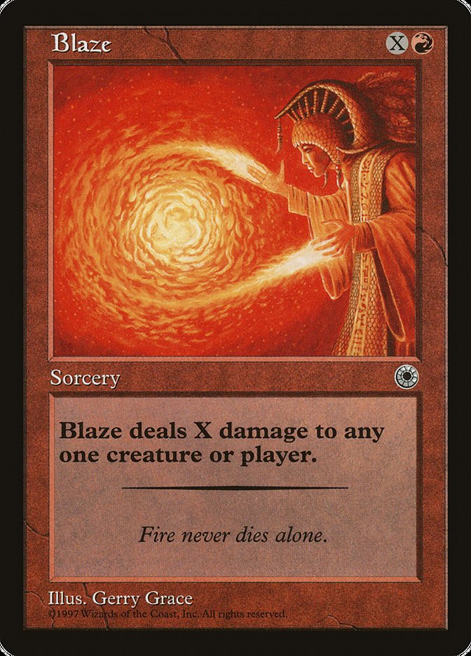 Blaze (With Flavor Text) [Portal] - Magic: The Gathering - Card Brawlers | Quebec | Canada |