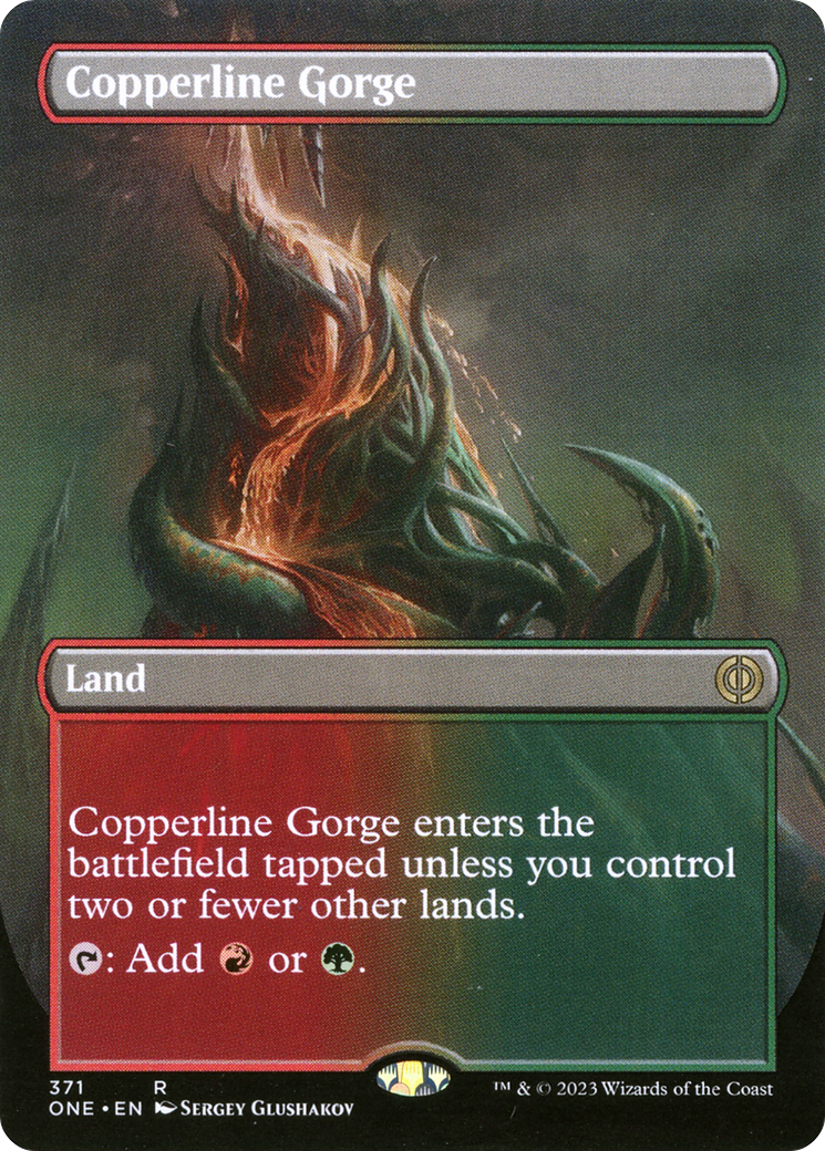 Copperline Gorge (Borderless Alternate Art) [Phyrexia: All Will Be One] - Magic: The Gathering - Card Brawlers | Quebec | Canada |