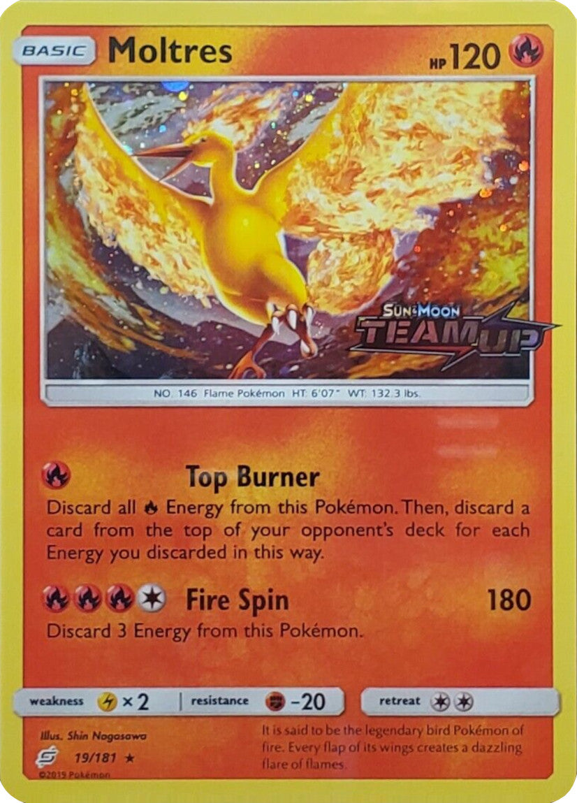 Moltres (19/181) (Stamped) [Sun & Moon: Team Up] - Pokémon - Card Brawlers | Quebec | Canada |