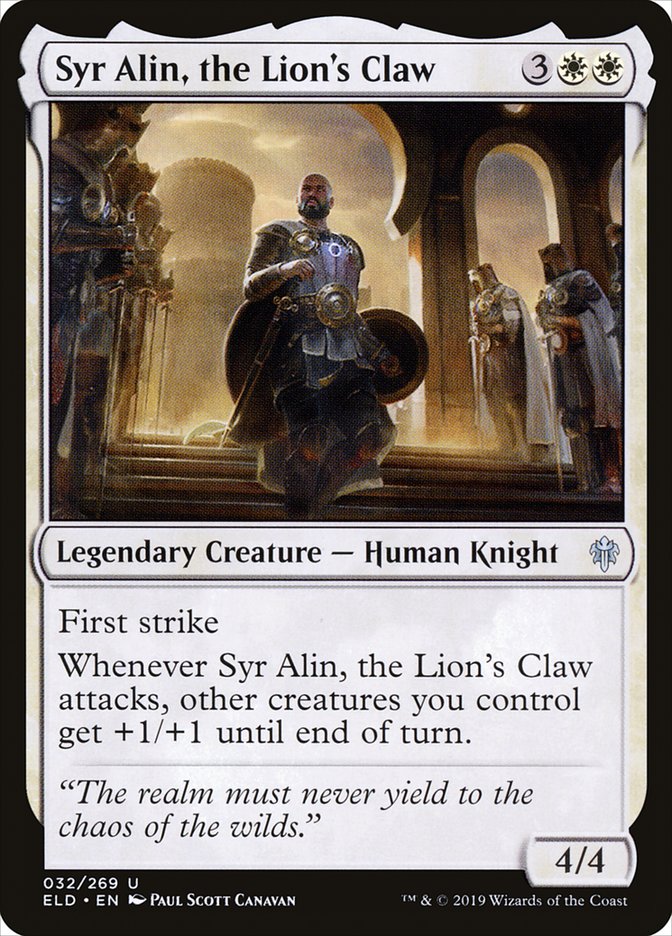 Syr Alin, the Lion's Claw [Throne of Eldraine] - Magic: The Gathering - Card Brawlers | Quebec | Canada |