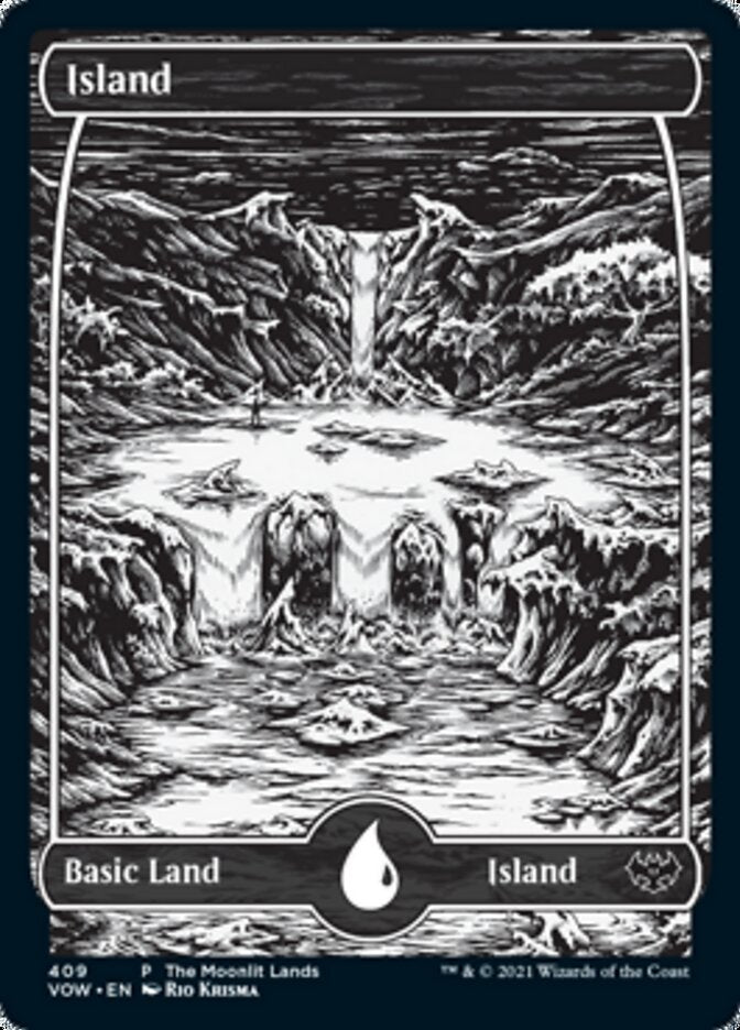Island (The Moonlit Lands) (Foil Etched) [Innistrad: Crimson Vow Promos] - Magic: The Gathering - Card Brawlers | Quebec | Canada |