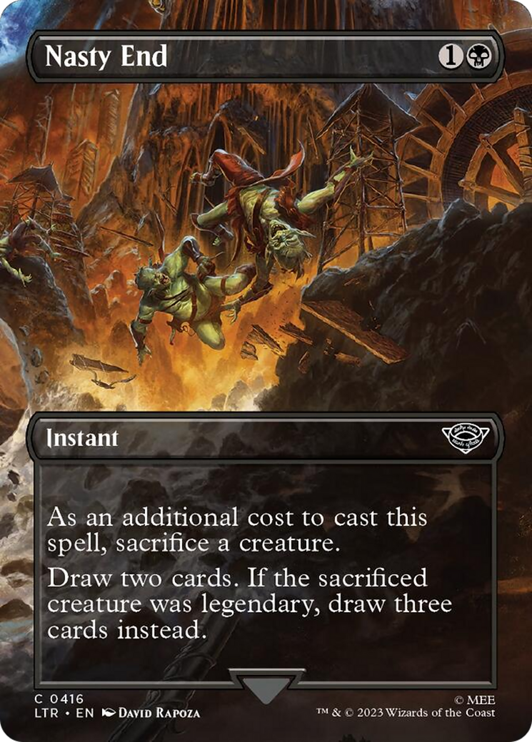 Nasty End (Borderless Alternate Art) [The Lord of the Rings: Tales of Middle-Earth] - Magic: The Gathering - Card Brawlers | Quebec | Canada |