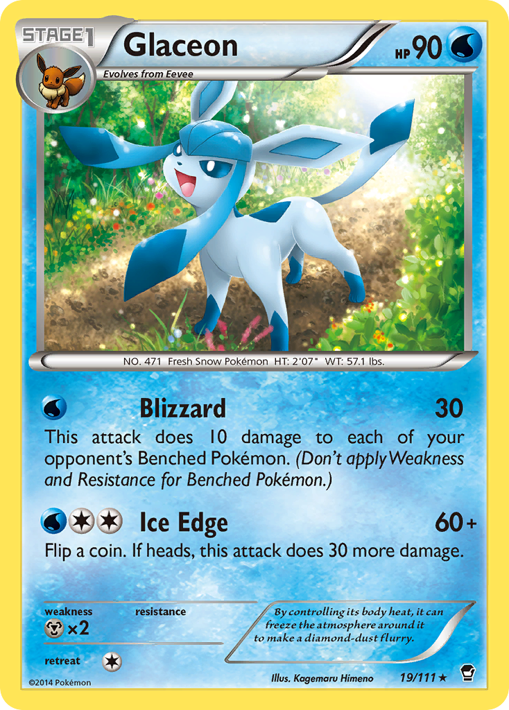 Glaceon (19/111) [XY: Furious Fists] - Pokémon - Card Brawlers | Quebec | Canada |