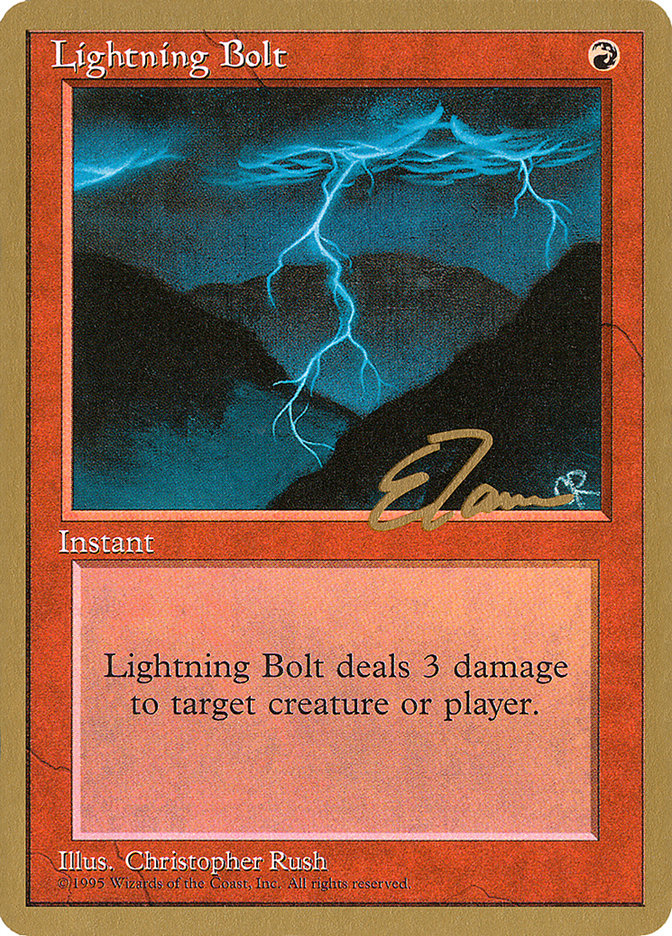 Lightning Bolt (Eric Tam) [Pro Tour Collector Set] - Magic: The Gathering - Card Brawlers | Quebec | Canada |