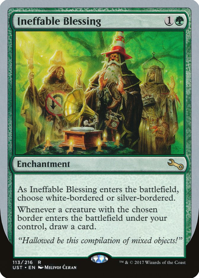 Ineffable Blessing ("choose white-bordered or silver-bordered") [Unstable] - Magic: The Gathering - Card Brawlers | Quebec | Canada |