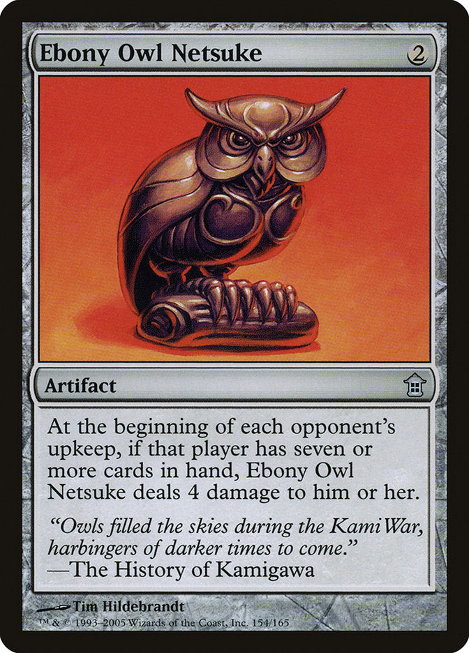 Ebony Owl Netsuke [Saviors of Kamigawa] - Magic: The Gathering - Card Brawlers | Quebec | Canada |