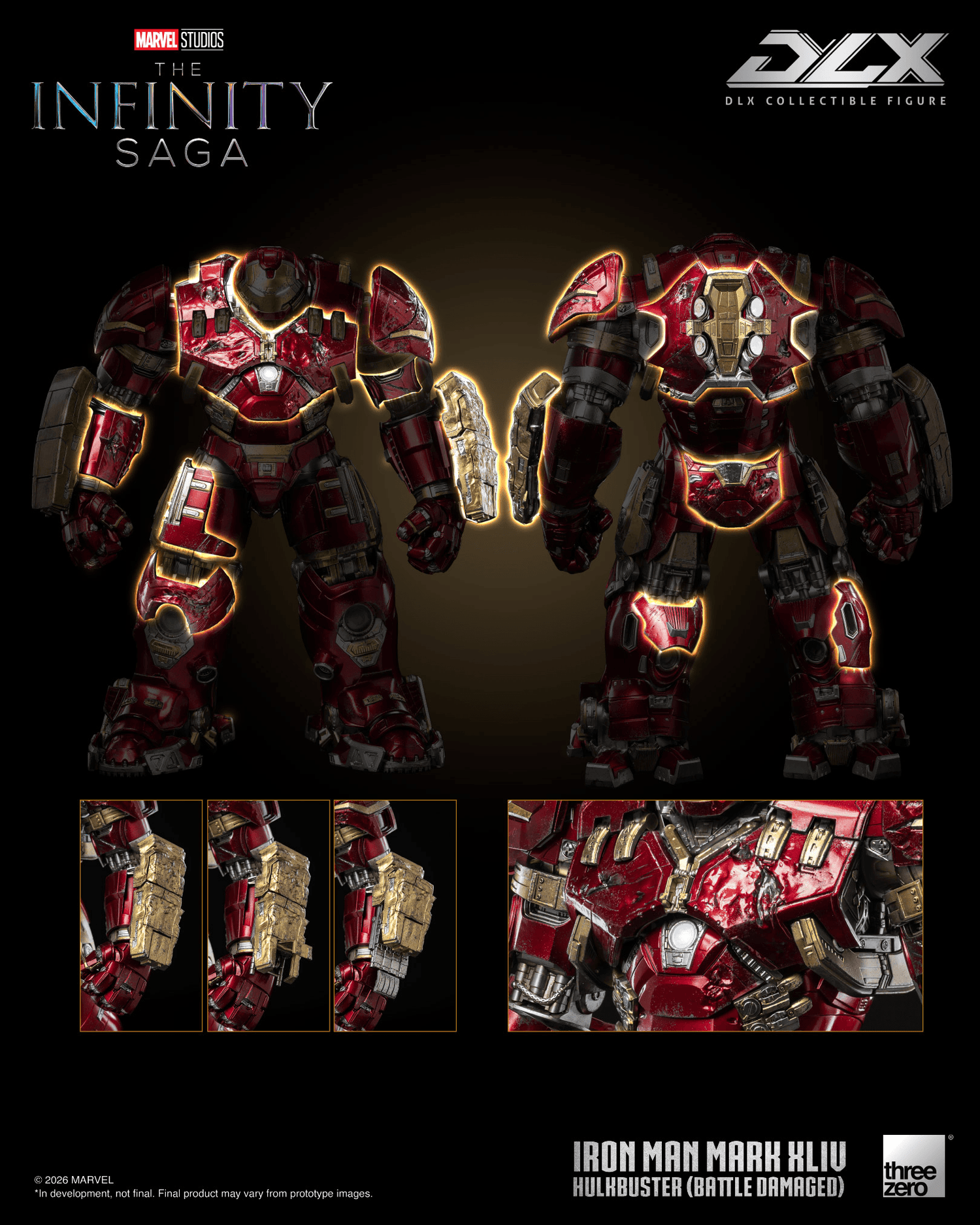 Threezero - DLX - Iron Man Mark 44 - Hulkbuster - (Battle Damaged) - (PREORDER) December 31, 2026