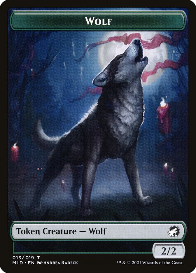 Wolf (013) // Treasure (015) Double-Sided Token [Challenger Decks 2022 Tokens] - Magic: The Gathering - Card Brawlers | Quebec | Canada |