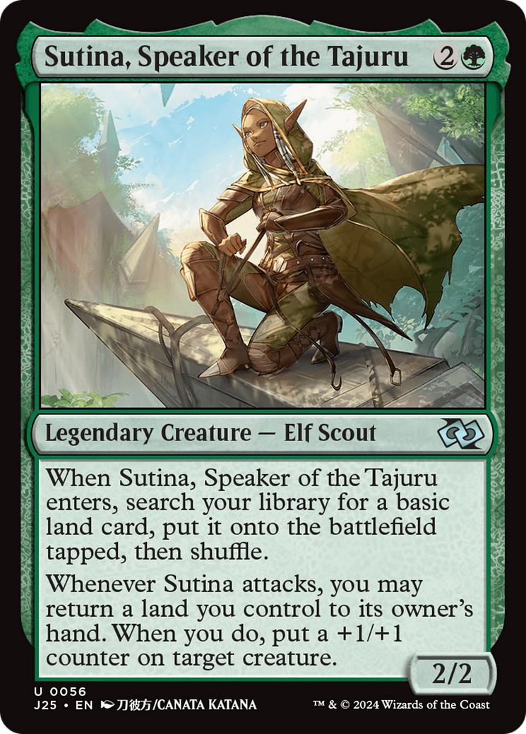 Sutina, Speaker of the Tajuru (Anime) [Foundations Jumpstart] - Magic: The Gathering - Card Brawlers | Quebec | Canada |