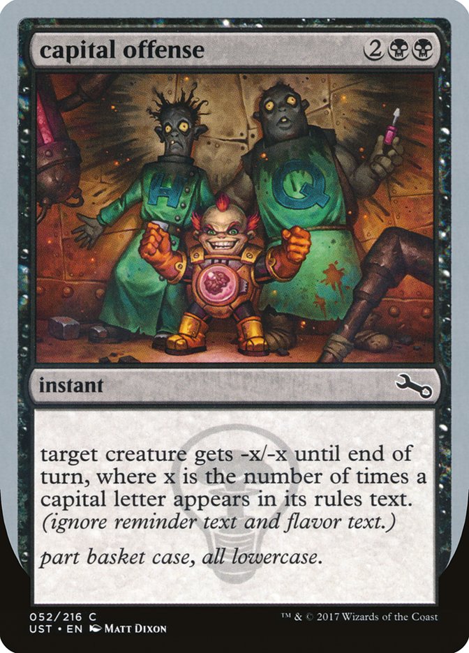 capital offense [Unstable] - Magic: The Gathering - Card Brawlers | Quebec | Canada |