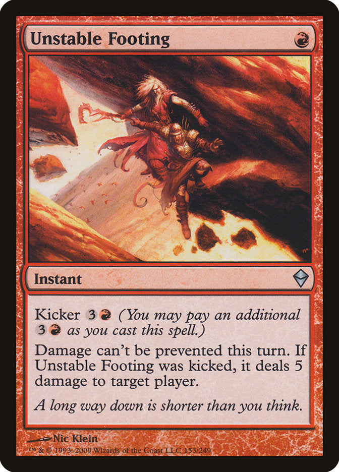 Unstable Footing [Zendikar] - Magic: The Gathering - Card Brawlers | Quebec | Canada |