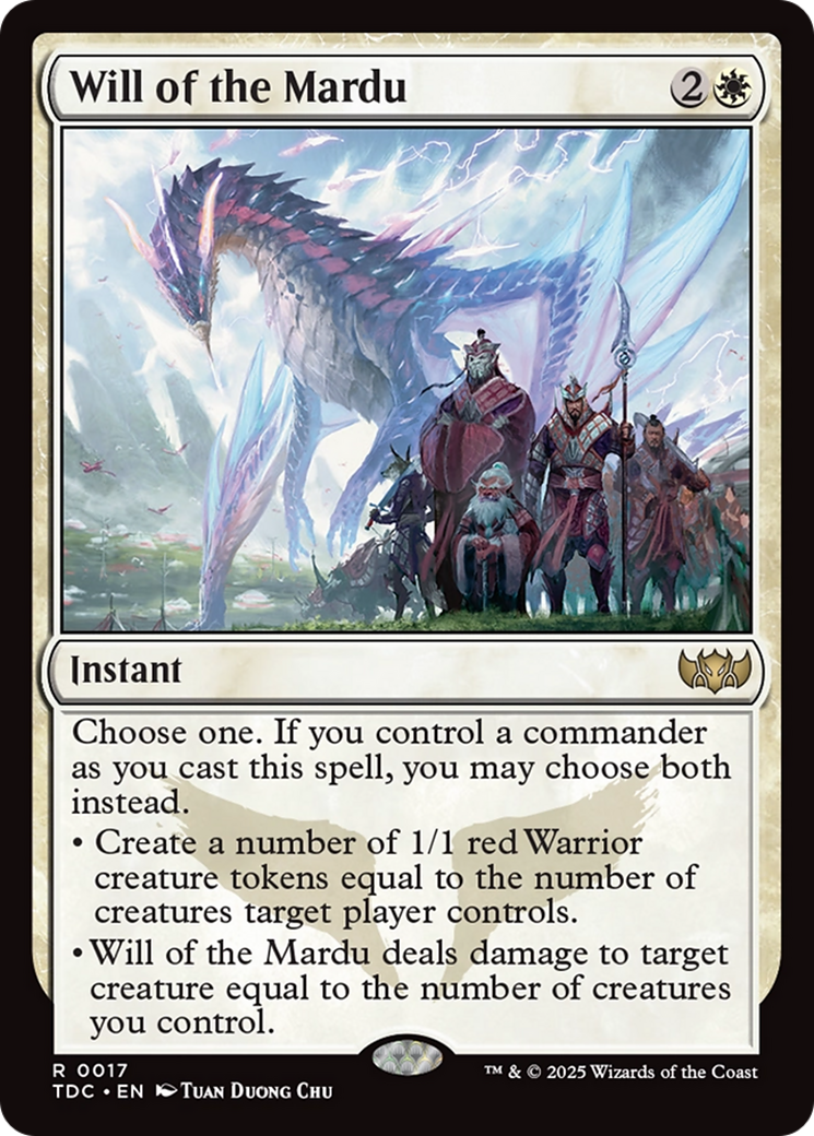 Will of the Mardu [Tarkir: Dragonstorm Commander] - Magic: The Gathering - Card Brawlers | Quebec | Canada |