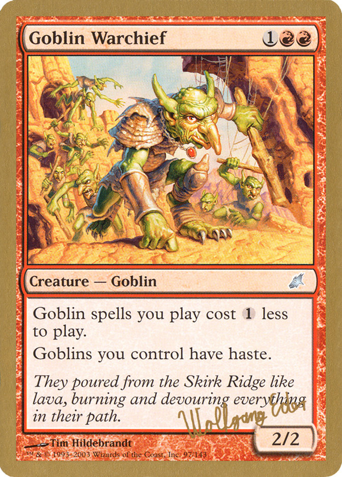 Goblin Warchief (Wolfgang Eder) [World Championship Decks 2003] - Magic: The Gathering - Card Brawlers | Quebec | Canada |