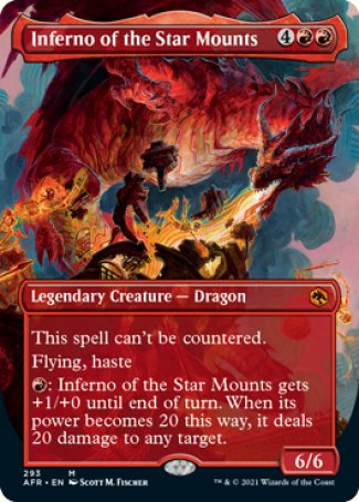 Inferno of the Star Mounts (Borderless Alternate Art) [Dungeons & Dragons: Adventures in the Forgotten Realms] - Magic: The Gathering - Card Brawlers | Quebec | Canada |