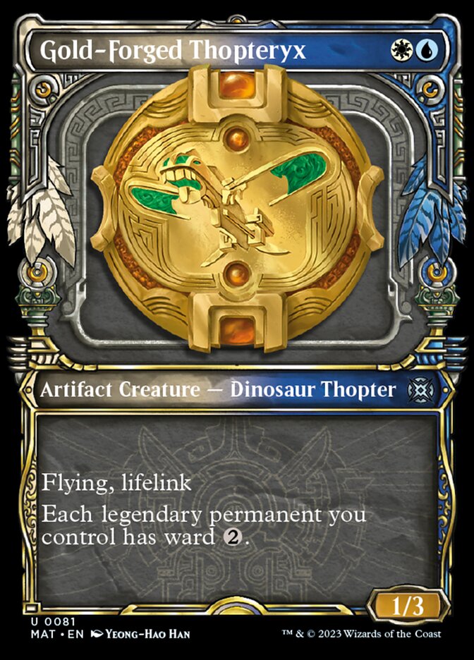 Gold-Forged Thopteryx (Showcase) [March of the Machine: The Aftermath] - Magic: The Gathering - Card Brawlers | Quebec | Canada |