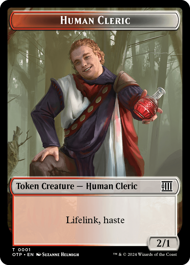 Human Cleric // Plot Double-Sided Token [Outlaws of Thunder Junction Tokens] - Magic: The Gathering - Card Brawlers | Quebec | Canada |
