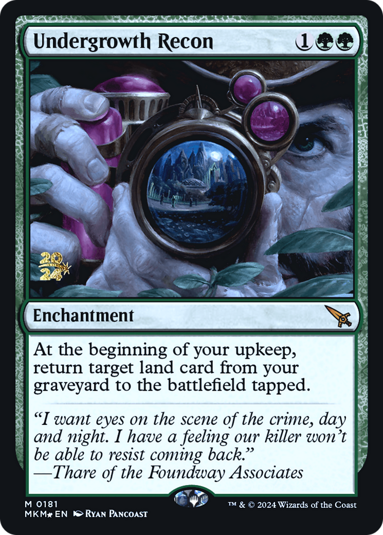 Undergrowth Recon [Murders at Karlov Manor Prerelease Promos] - Magic: The Gathering - Card Brawlers | Quebec | Canada |