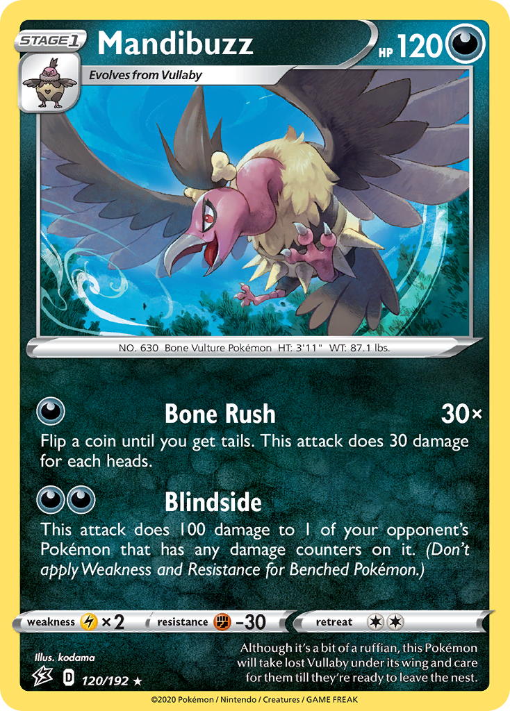 Mandibuzz (120/192) [Sword & Shield: Rebel Clash] - Pokémon - Card Brawlers | Quebec | Canada |