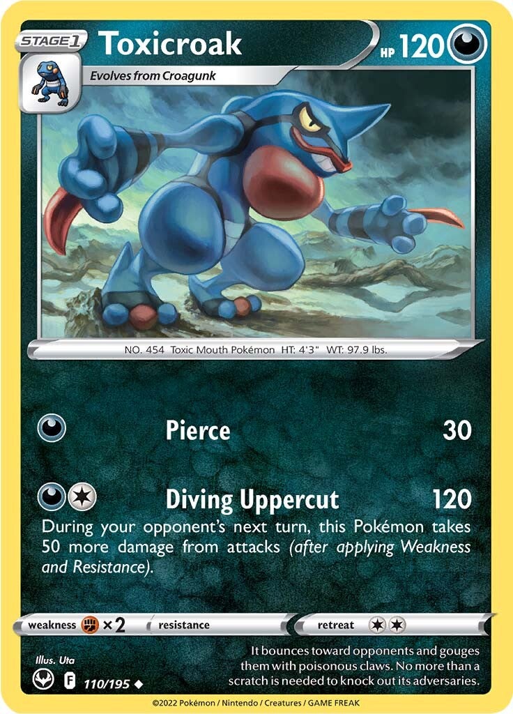 Toxicroak (110/195) [Sword & Shield: Silver Tempest] - Pokémon - Card Brawlers | Quebec | Canada |