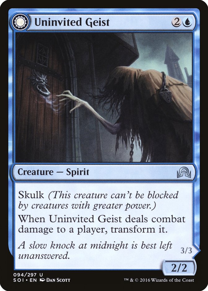 Uninvited Geist // Unimpeded Trespasser [Shadows over Innistrad] - Magic: The Gathering - Card Brawlers | Quebec | Canada |