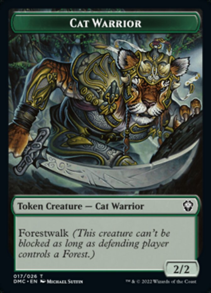 Saproling // Cat Warrior Double-Sided Token [Dominaria United Tokens] - Magic: The Gathering - Card Brawlers | Quebec | Canada |