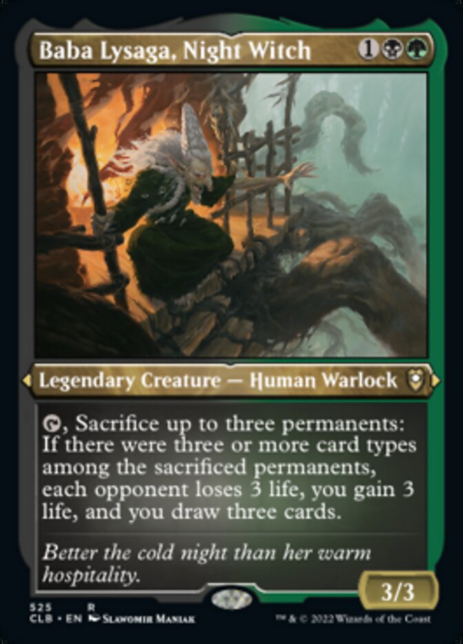 Baba Lysaga, Night Witch (Foil Etched) [Commander Legends: Battle for Baldur's Gate] - Magic: The Gathering - Card Brawlers | Quebec | Canada |